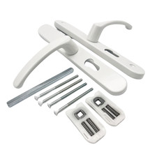 uPVC Multipoint Door Handles – Sprung Lever/Lever, 92mm PZ, 200mm Screw Centres 