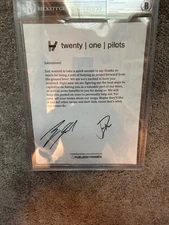 Twenty One Pilots Signed Letterhead Autograph by Tyler Joseph & Josh Dun BAS