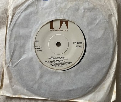 Hawkwind  Silver Machine   Live 7  Vinyl Single 1972 UP 35381