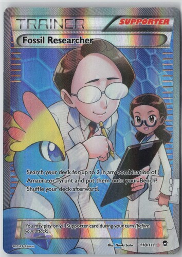 Fossil Researcher (110 Full Art) Holo Ultra Rare XY - Furious Fists 110/111 LP