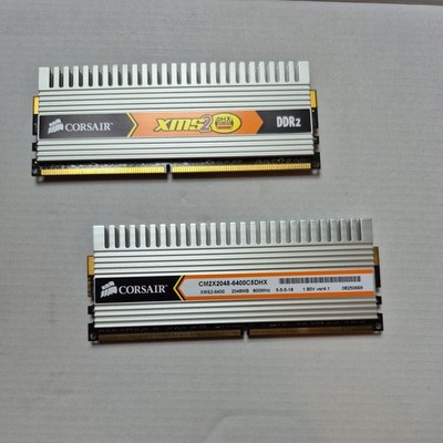 Corsair XMS2-6400 2GB RAM Memory CM2X2048-6400C5DHX 2 Sticks 4 GB Total