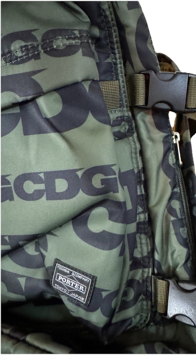 Head Porter X Comme des Garçons CDG Backpack Tonal Logo Print