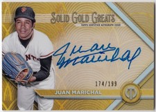 2022 Topps Tribute Solid Gold Greats Autographs JUAN MARICHAL GGA-JMA #/199 Auto