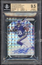2016 Prizm Adrian Peterson Patented Penmanship Black Finite Prizm 1/1 BGS 9.5