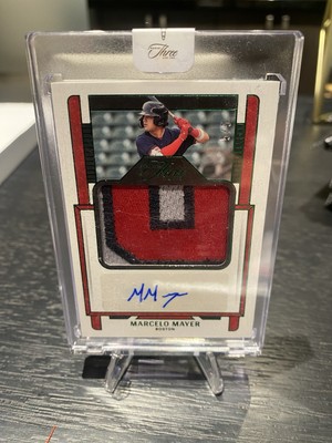 2023 THREE AND TWO Marcelo Mayer JUMBO LETTER PATCH AUTO 5/5 Red Sox SSP