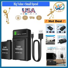 2-Pack PSP Battery Charger Kit for PSP 1000 1001 110 Fat Console Rechargeable...