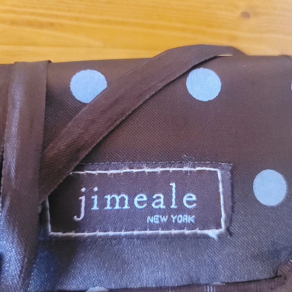 Jimeale New York Marrón Lunares Maquillaje Cepillo Cosmético Estuche de Viaje Enrollable Foto 3 de 3