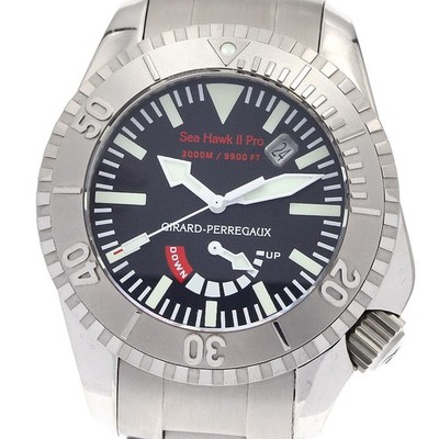GIRARD PERREGAUX 49941-21-631-1 Seahawk II Pro Date Men's Watch From Japan G0327