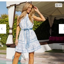 J.MARIE The Chloe Sleeveless Mini Dress Small New