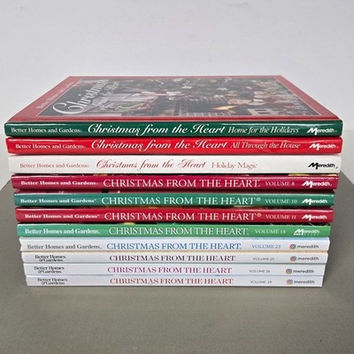 BH&G's Christmas From The Heart ~ Lot of 11 Hardcover Annuals ~ 1995 to 2021 EUC