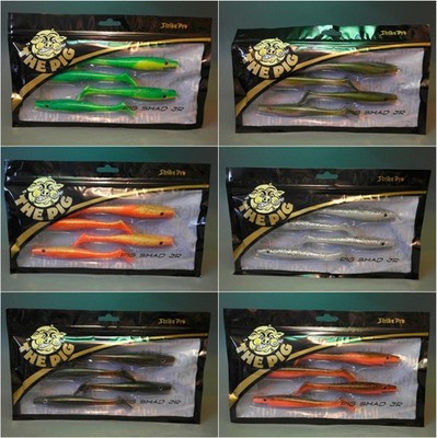 Strike Pro - CWC - The Pig Shad Nano - 4 Stück - 15cm - 10 Farben - neu!