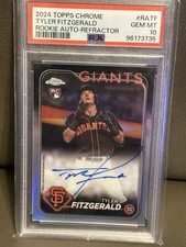 2024 TOPPS CHROME AUTO TYLER FITZGERALD ROOKIE CARD #RATF PSA 10  SF GIANTS??. rookie card picture