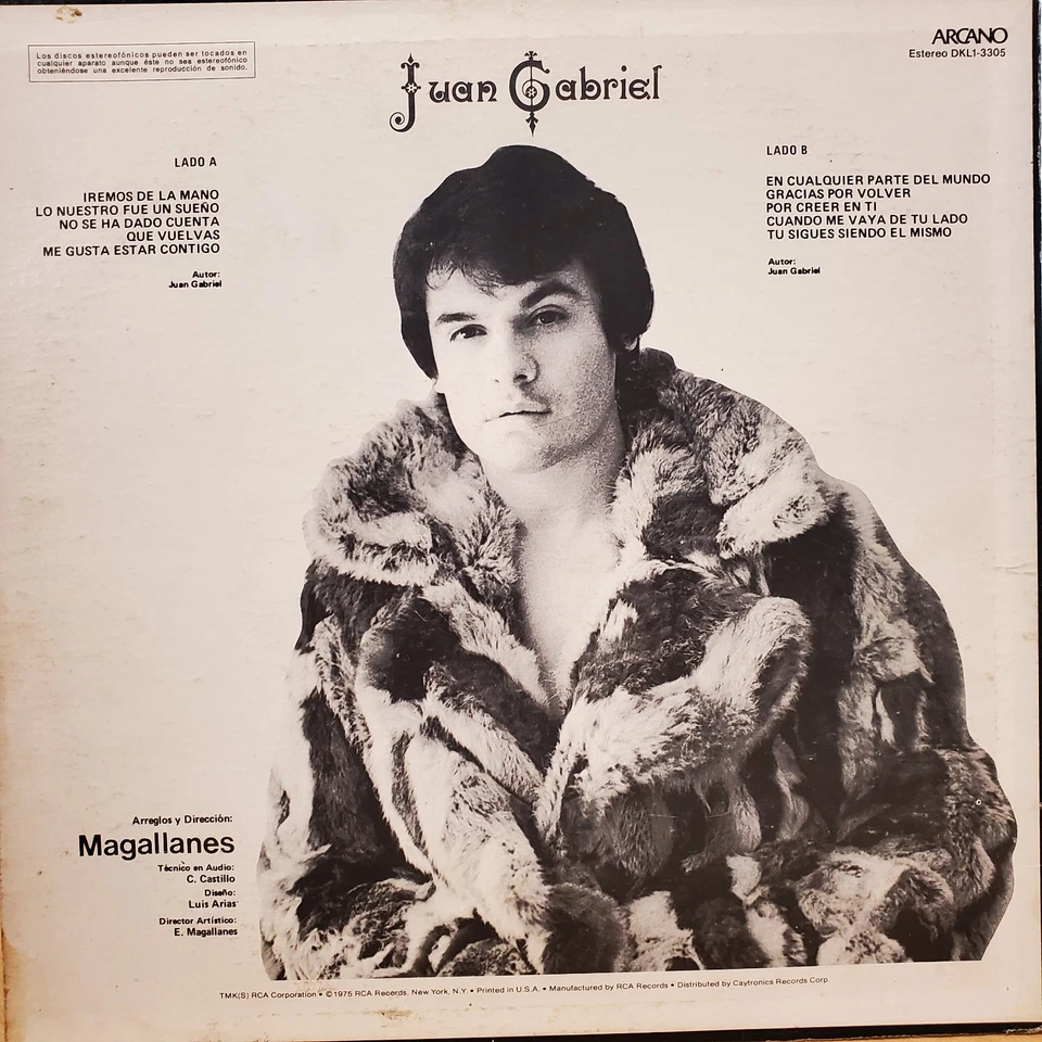 “Tejano Tex-Mex/Latin" Juan Gabriel  "10 Exitos"  Rare LP - Image 2 of 2
