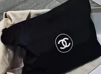 Beauty Pouch Chanel VIP Black Cosmetic Makeup Case Organizer New