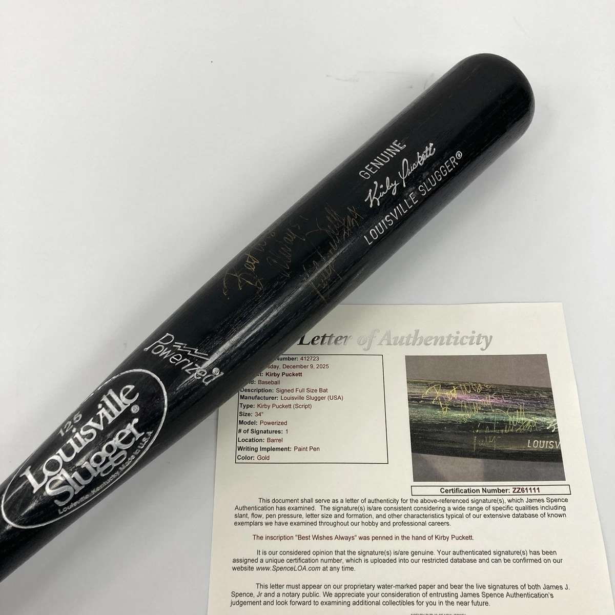 Kirby Puckett MLB Original Autographed Bats | eBay