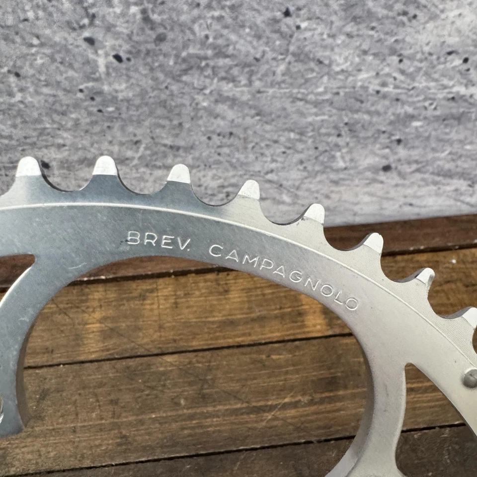 老式 Campagnolo 53T 链环 135 BCD 5 螺栓全新公路自行车意大利外 — 第 2/4 张图片