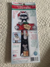 Dimensions Whimsies Joy Kitty Counted Cross Stitch Kit 7" Ornament New