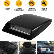 Air Flow Intake Hood Scoop Vent Bonnet Cover Trim Universal Car Decorative Black