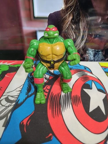 Vintage 1996 Teenage Mutant Ninja Turtles TMNT Rapid Recoilin Raphael Figure