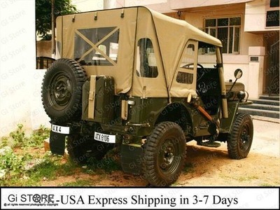 Canvas-Verdeck für Jeep Willy CJ3A/CJ3B, passend für Cross Bow-Rahmen,...