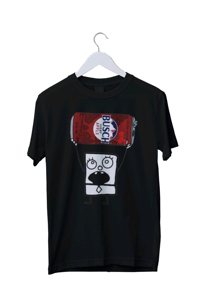 Doodlebob Busch Light Apple Graphic Mens Unisex T-Shirt S M L XL 2