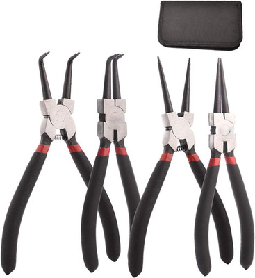 AGOOBO 4 Pack Snap Ring Pliers Set Heavy Duty, 7 Inch C-Clip Plier Set