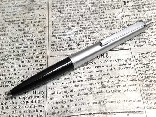 Penna a sfera Montblanc Junior vintage anni 70 n. 692 nera e acciaio - Foto 10 di 10