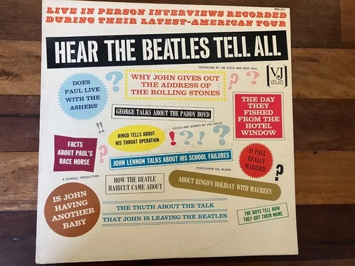 Hear the Beatles Tell All Original 60s LP Vinyl Record Vee Jay Label