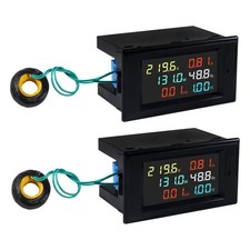 Alinan 2pcs AC Display Meter AC40-300V 100A 110V 220V Voltage Current Power F...