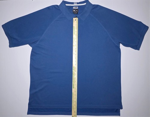 Adidas Climalite Stretch Mens Blue Short Sleeve Polo Size 2XL - Picture 8 of 9