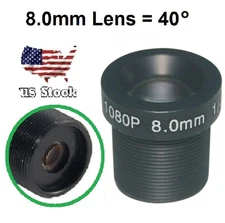 8.0mm CCTV Camera Lens 1080p F2.0 FPV Security Camera Lens for IP Camera Black