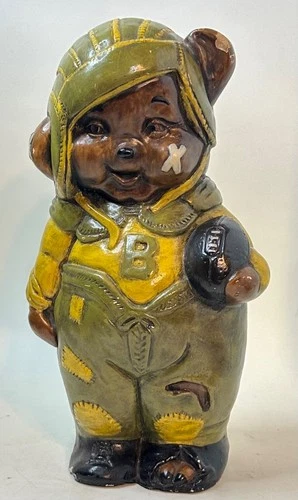 VTG Baylor Bears Football Bear Chalkware Statue.  RARE - product listing photo