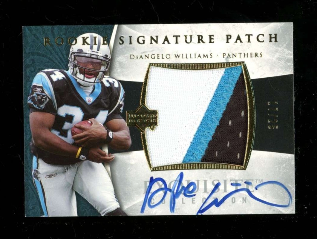 DeAngelo Williams Upper Deck Exquisite Collection #103 Autograph Patch-Gold