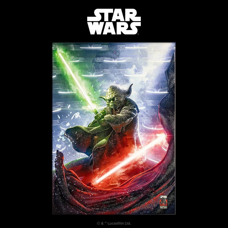 Displate Limited Edition Yoda vs Darth Sidious