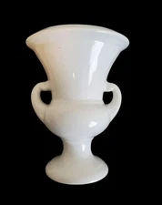 VTG Haeger 2001 Cream White Trophy Vase Double Two Handled Pottery Urn #744-08