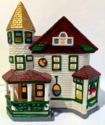 Yuletide Golden Dome #748 Christmas Victorian Village House Excellent Condition