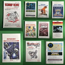 10 Atari Game Manuals Lot - Manual Only - No Game - No Case