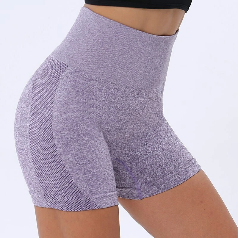 Pantalones Cortos Deportivos Sin Costuras Para Leggins De Cintura Alta eBay