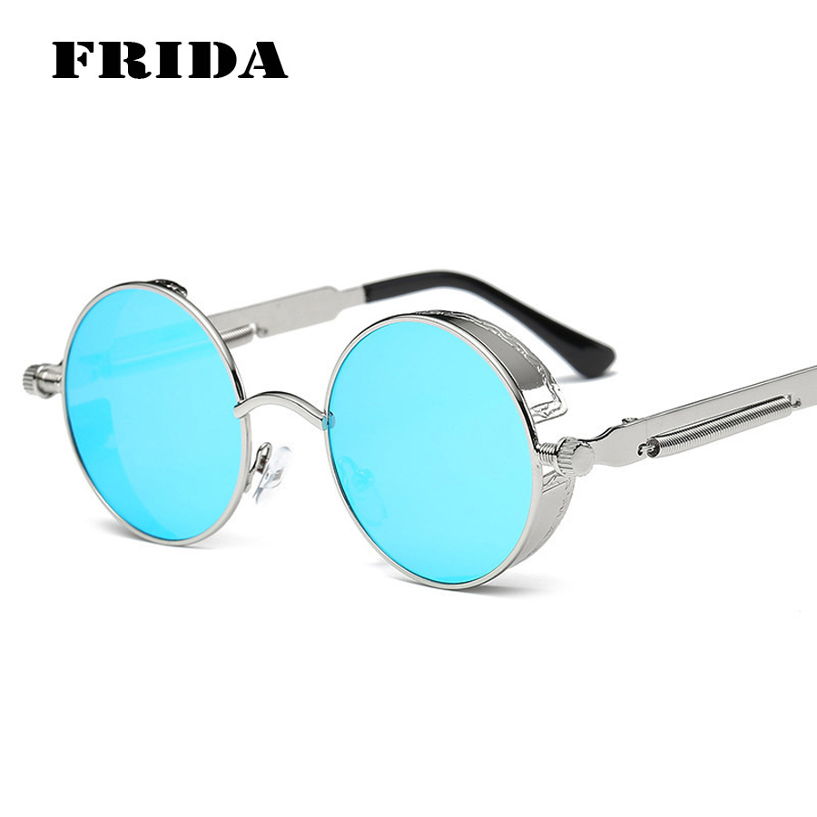 New Vintage Polarized Steampunk Sunglasses Fashion Round Mirrored Retro Eyewear