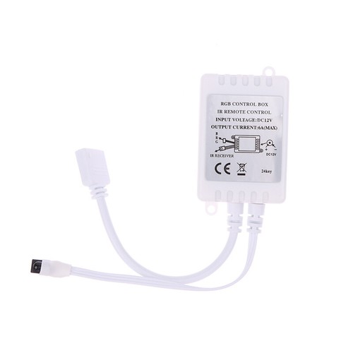 Led Controller 24 Keys LED IR RGB Controller Box 1 To 2 Control IR Remote Dim·:J
