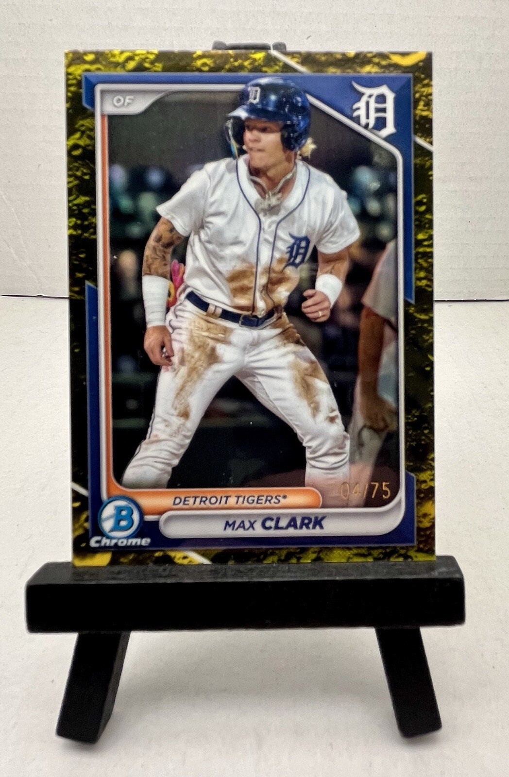 2024 Bowman - Chrome Prospects Yellow luner #BCP-74 Max Clark /75 (RC)