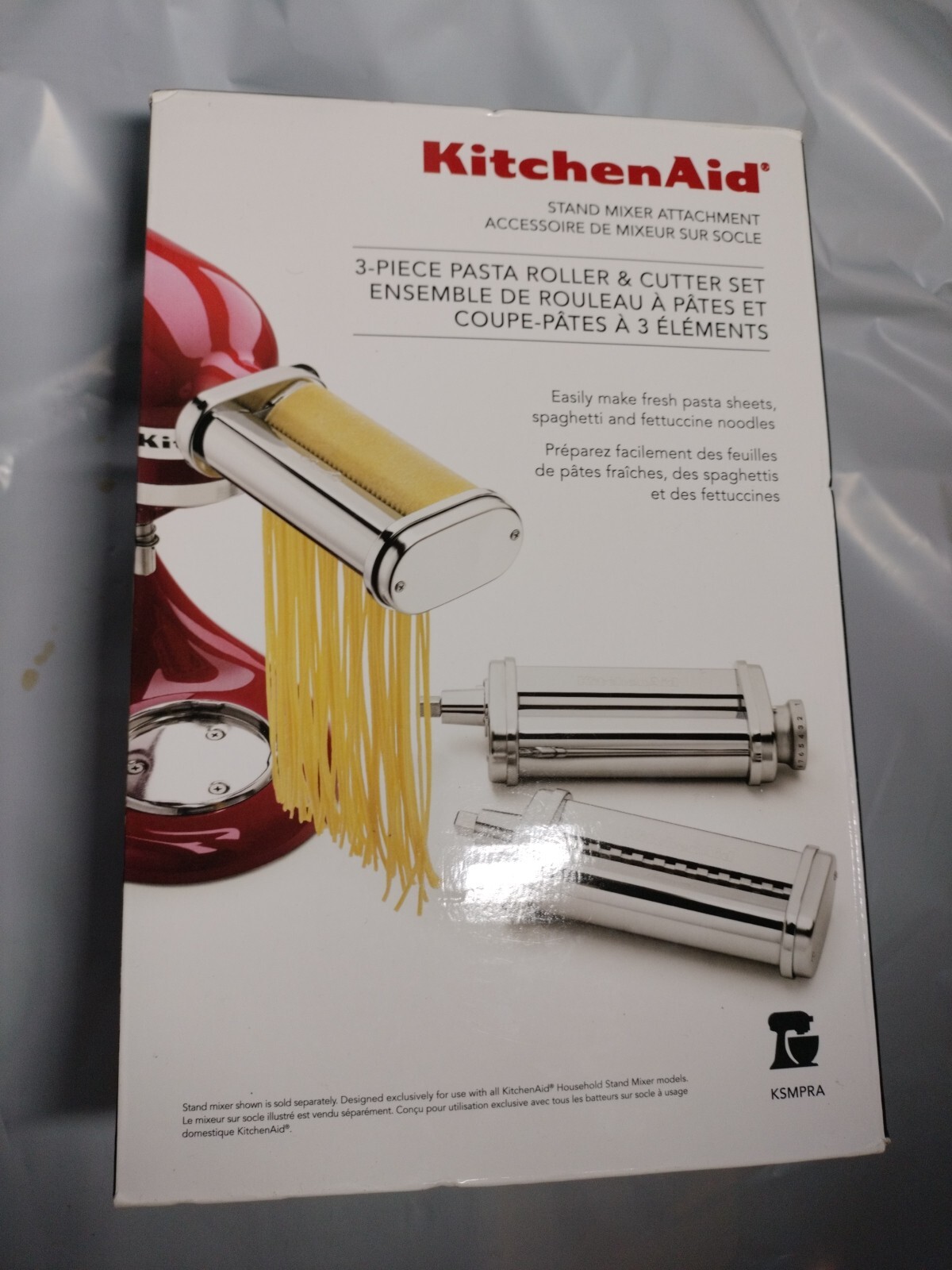 NEW Kitchenaid KSMPRA Stand Mixer 3Piece Pasta Roller & Cutter