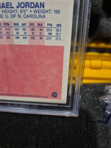 1986-87 Fleer Michael Jordan RC Rookie HOF Basketball #57 BGS 8 NM-MT - Picture 8 of 13
