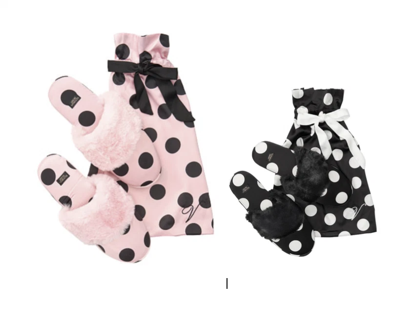 Victoria's Secret  Satin Slippers  With Satin Bag Women's Size Med 7/8 NWT - Image 2 of 2