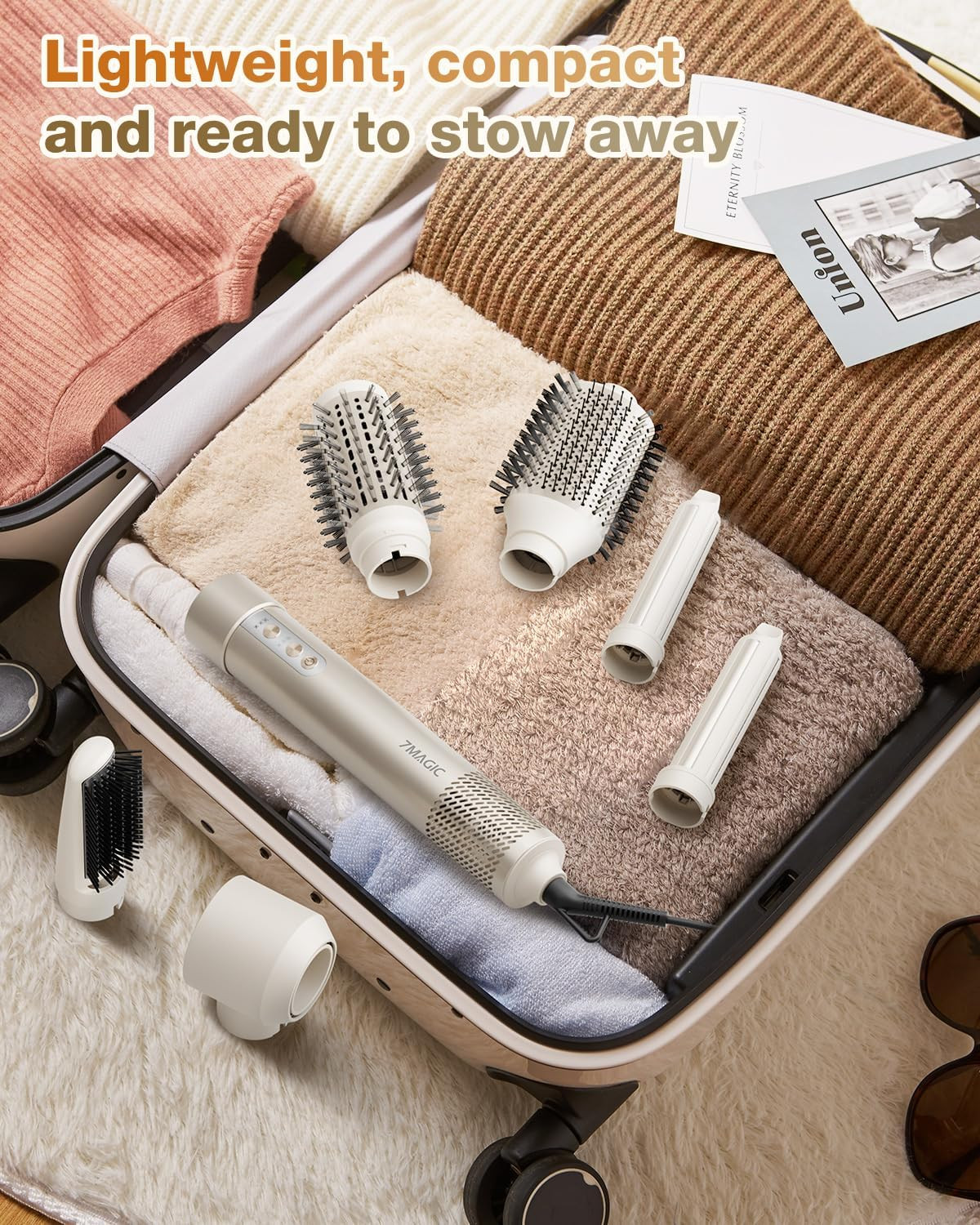 Hair Dryer Brush & 6 in 1 Hair Styler,110,000 RPM High-Speed Negative Ionic Hair