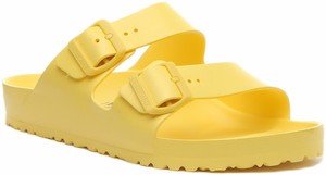 yellow birkenstock eva sandals