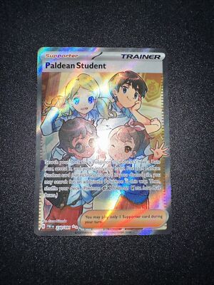 Pokmon TCG Paldean Student 230/091 Paldean Fates Full Art Holo Trainer NM  | eBay