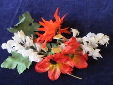 Vintage Millinery Flower Collection Orange White 1-4" German H2499
