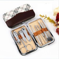 New 10Pcs Nail Care Personal Manicure Pedicure Set Men/Women Travel Grooming Kit