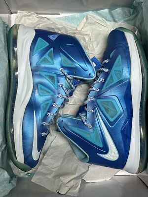 Nike LeBron X+ 10 Photo Blue Windchill Size 10 Sport Kit New In Box Deadstock